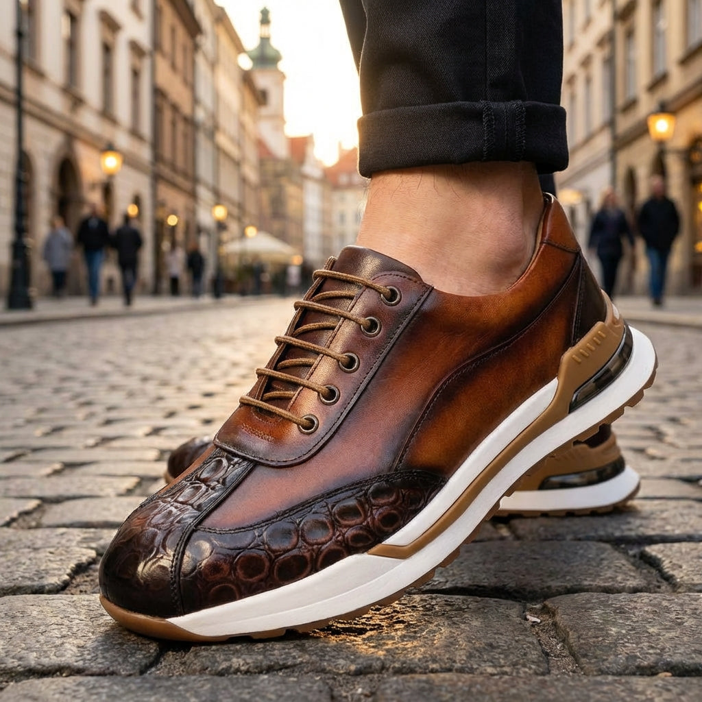 Sleek padded ankle sneakers, additional detail view