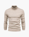 Men's Ribbed Turtleneck Knit Sweater