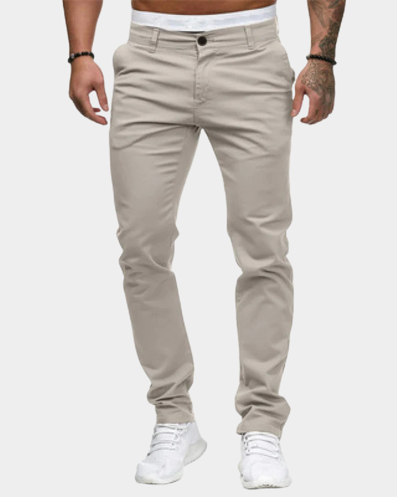 Slim Tapered Chinos with Front Pockets