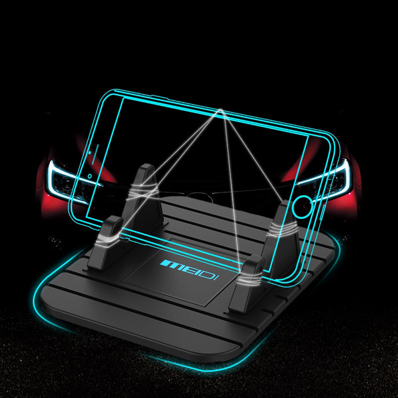 Non-slip car phone holder stand with bright rim grip outline