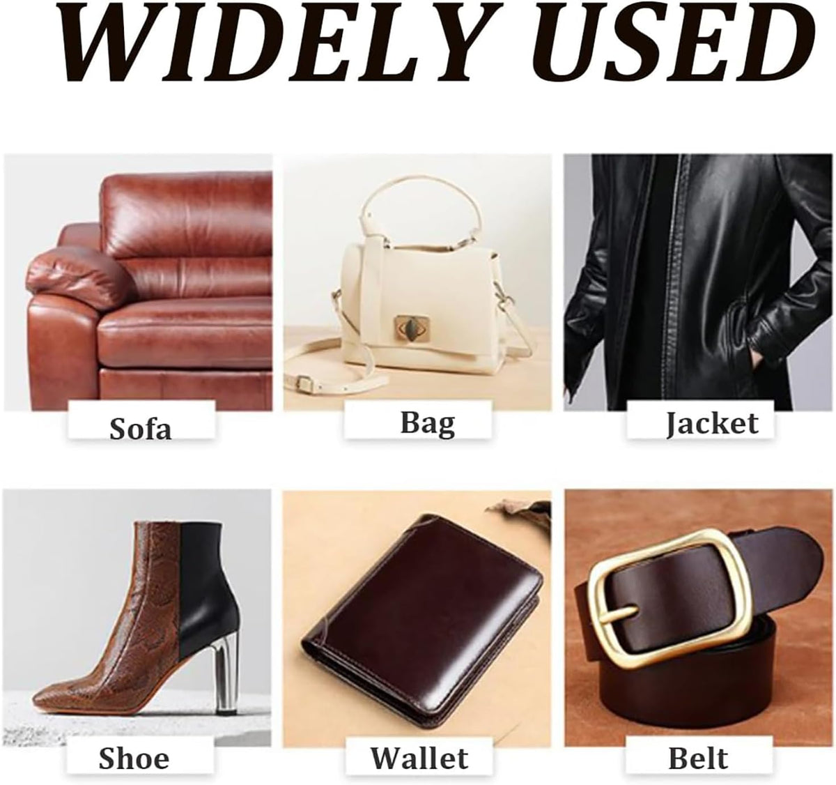 Furniture salve used on sofa, bag, jacket, shoe, wallet, and belt