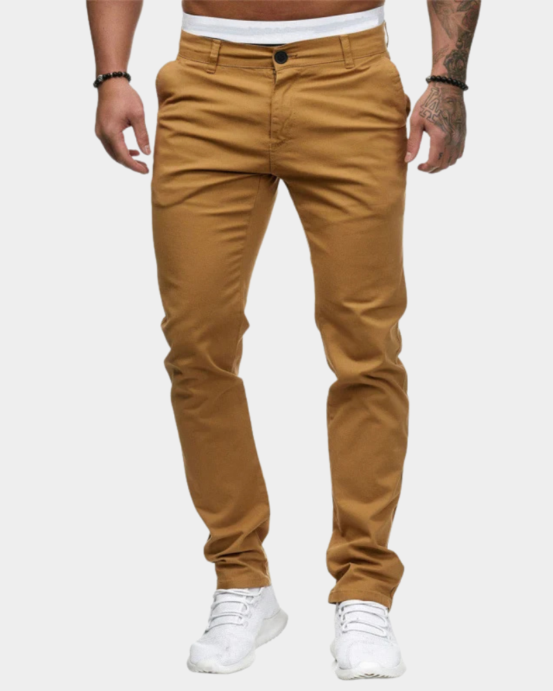 Slim Tapered Chinos with Front Pockets