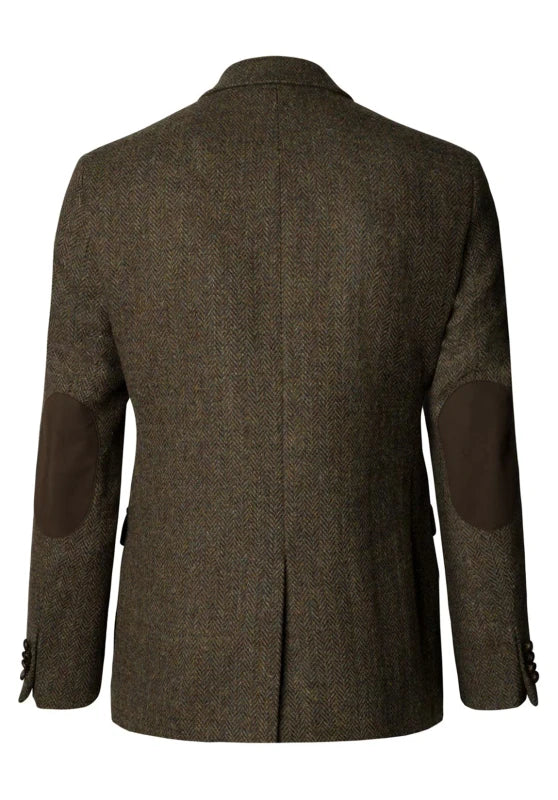 Contrast shoulder panel blazer, side profile