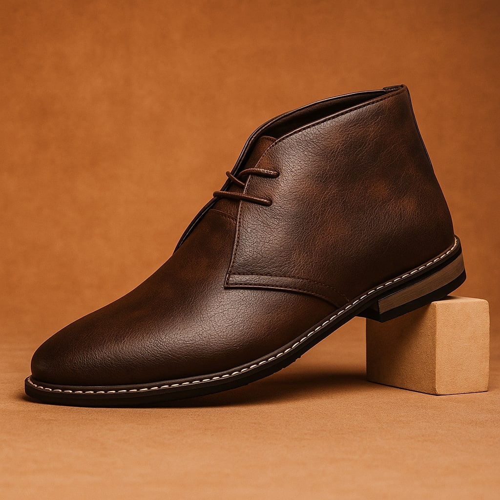 Classic hand-stitched chukka boots, espresso color view
