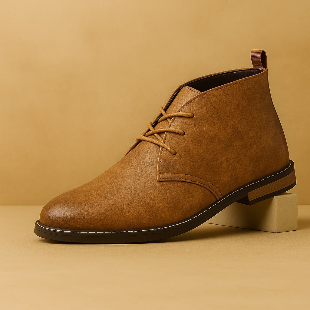 Classic hand-stitched chukka boots, Hazelnut color view