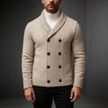 Men's Shawl Collar Double-Breasted Cardigan