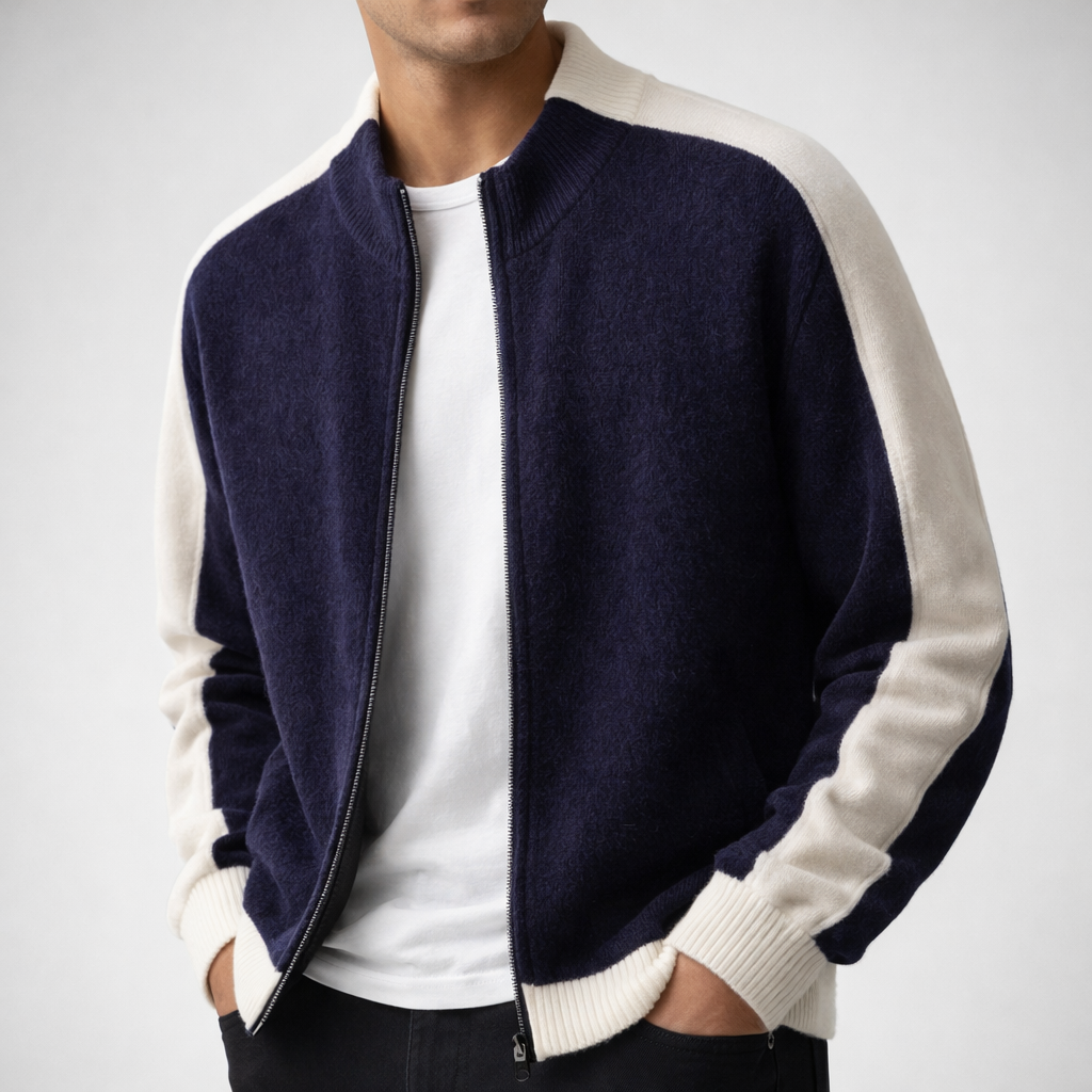 Tailored layering jacket, additional worn view