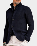 Men's Textured Knit Button Cardigan