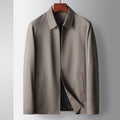 Wrinkle-resistant zip jacket, khaki color view