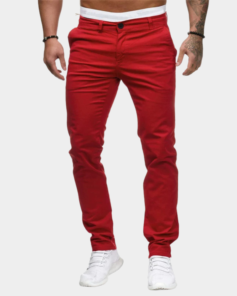 Slim Tapered Chinos with Front Pockets