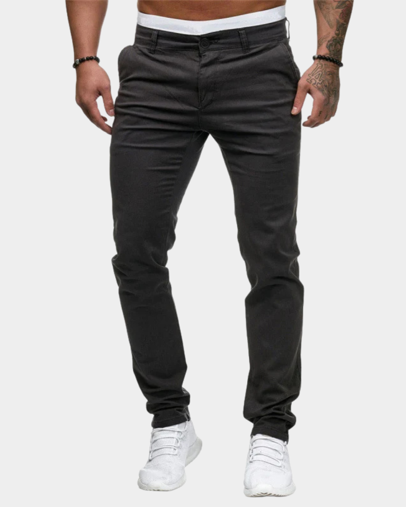 Slim Tapered Chinos with Front Pockets