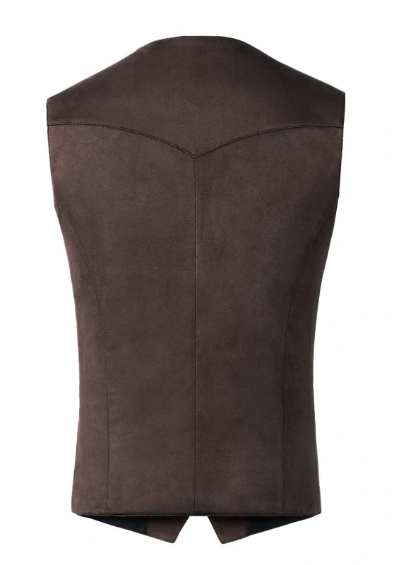 Five-button v-neck vest, texture close-up
