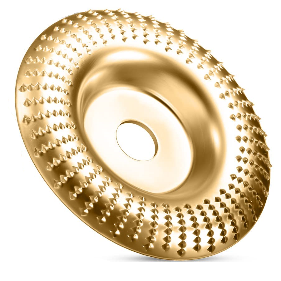 Tungsten carbide grinding disc, gold abrasive wheel with diamond pattern and center hole