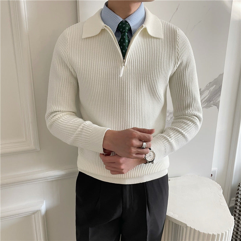 Men's Ribbed Half-Zip Pullover