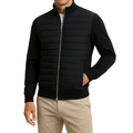 Hybrid quilted puffer jacket, black color view