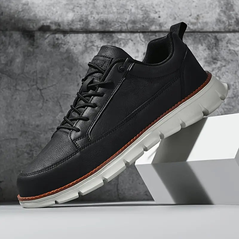 Lightweight versatile casual sneakers, blue color view
