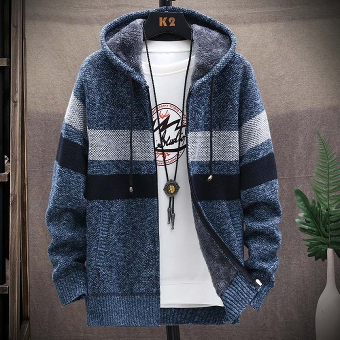 Men's Hooded Zip Front Jacket