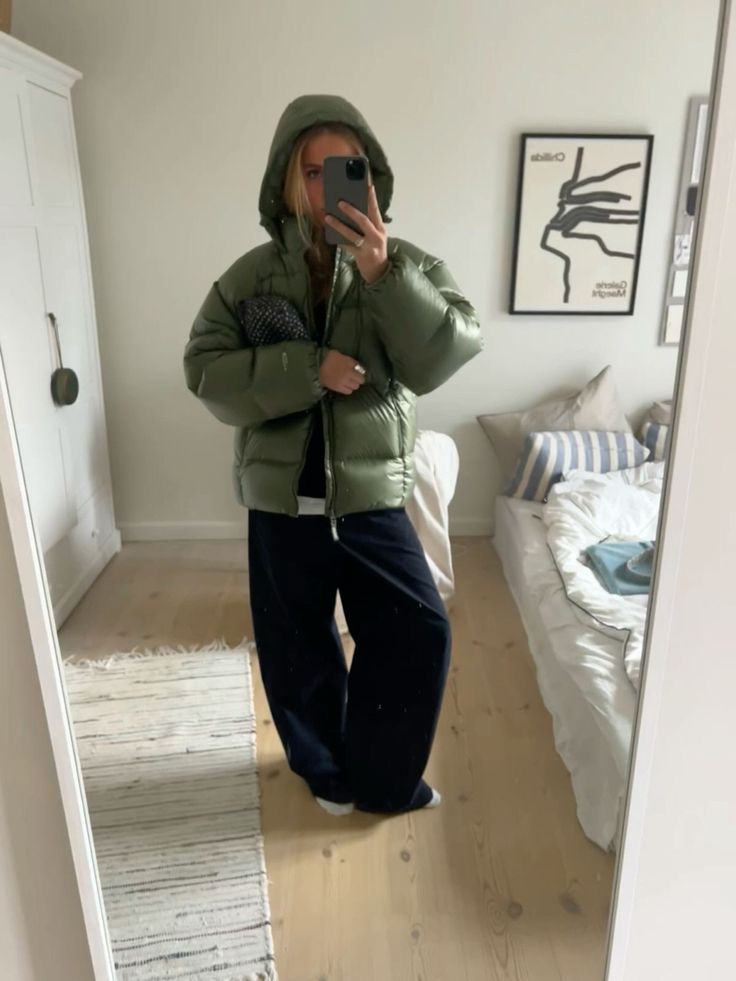 Quilted hooded puffer jacket, close-up detail