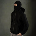 Full Zip Face Covering Hoodie Jacket