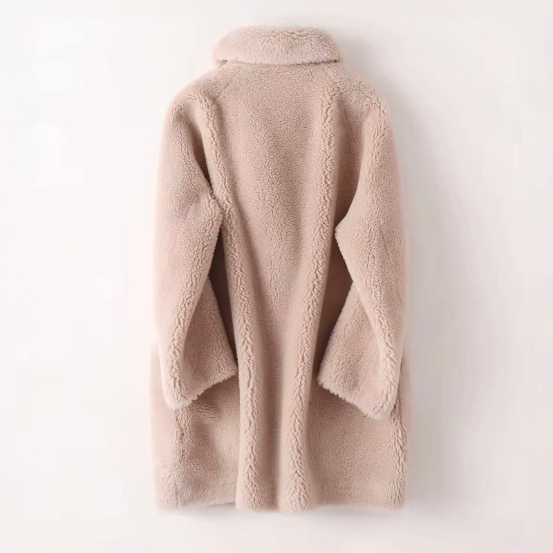 Women's Plush Double-Breasted Coat