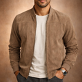 Refined Suede Look-Bomber Jacket