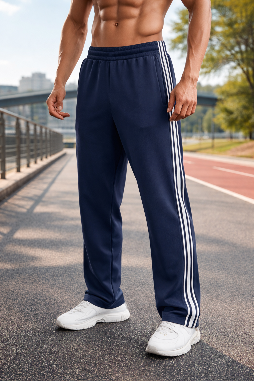Men's Refined Stripe Track Pants