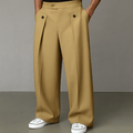 Men's Pleated Wide-Leg Pants