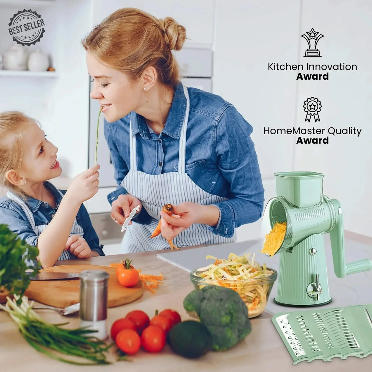 5-in-1 Multi-Function Rotary Grater