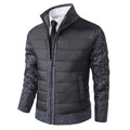 Men's Quilted Front Knit Zip Jacket