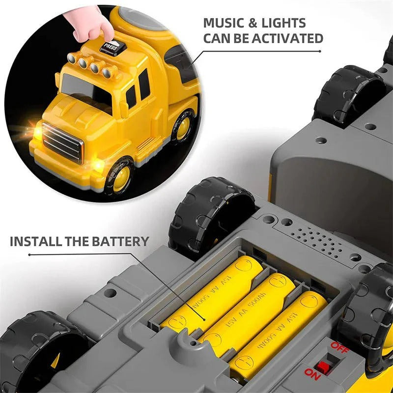 Construction Vehicle Play Set with Lights and Sounds