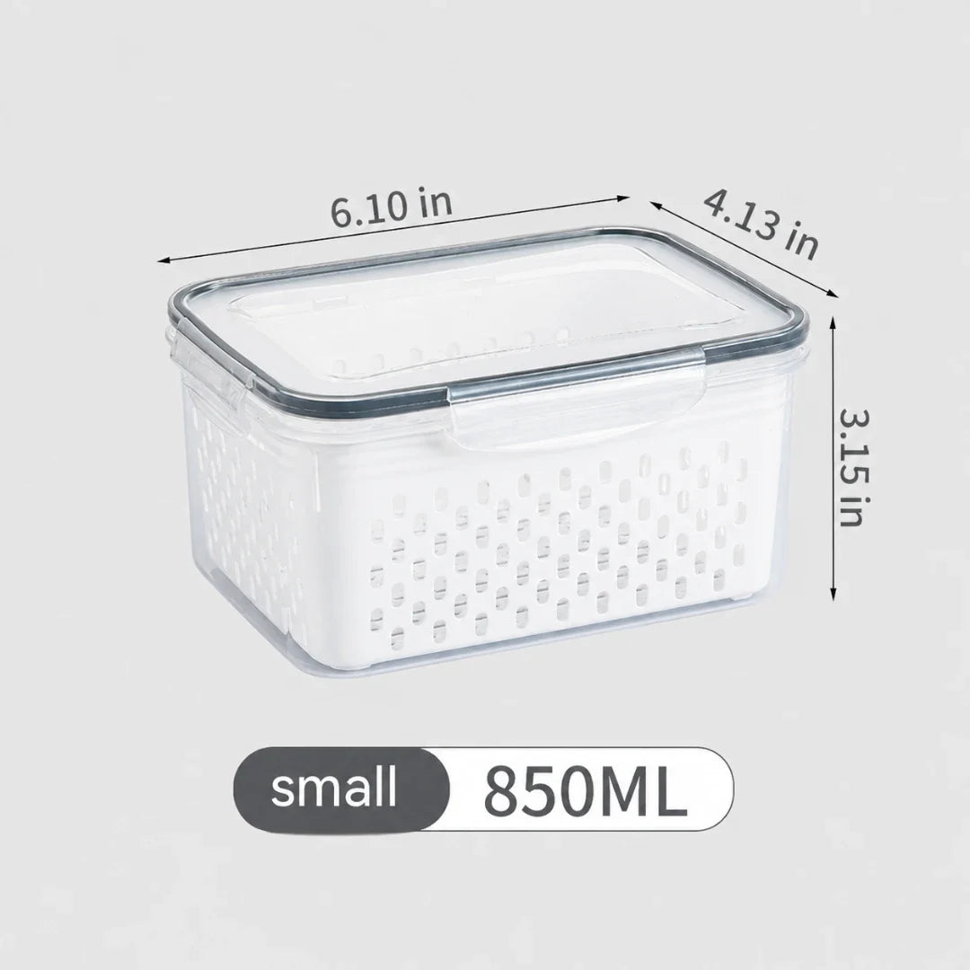3-in-1 Fridge Storage Set with Drain Baskets