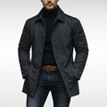 Men's Quilted Lined Button Front Coat