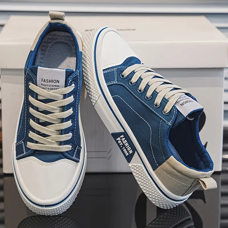 Men's Low Top Lace Up Skate Sneakers