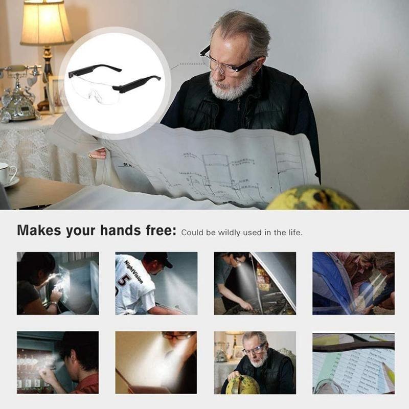 LED Magnifying Glasses for Reading Hands-Free