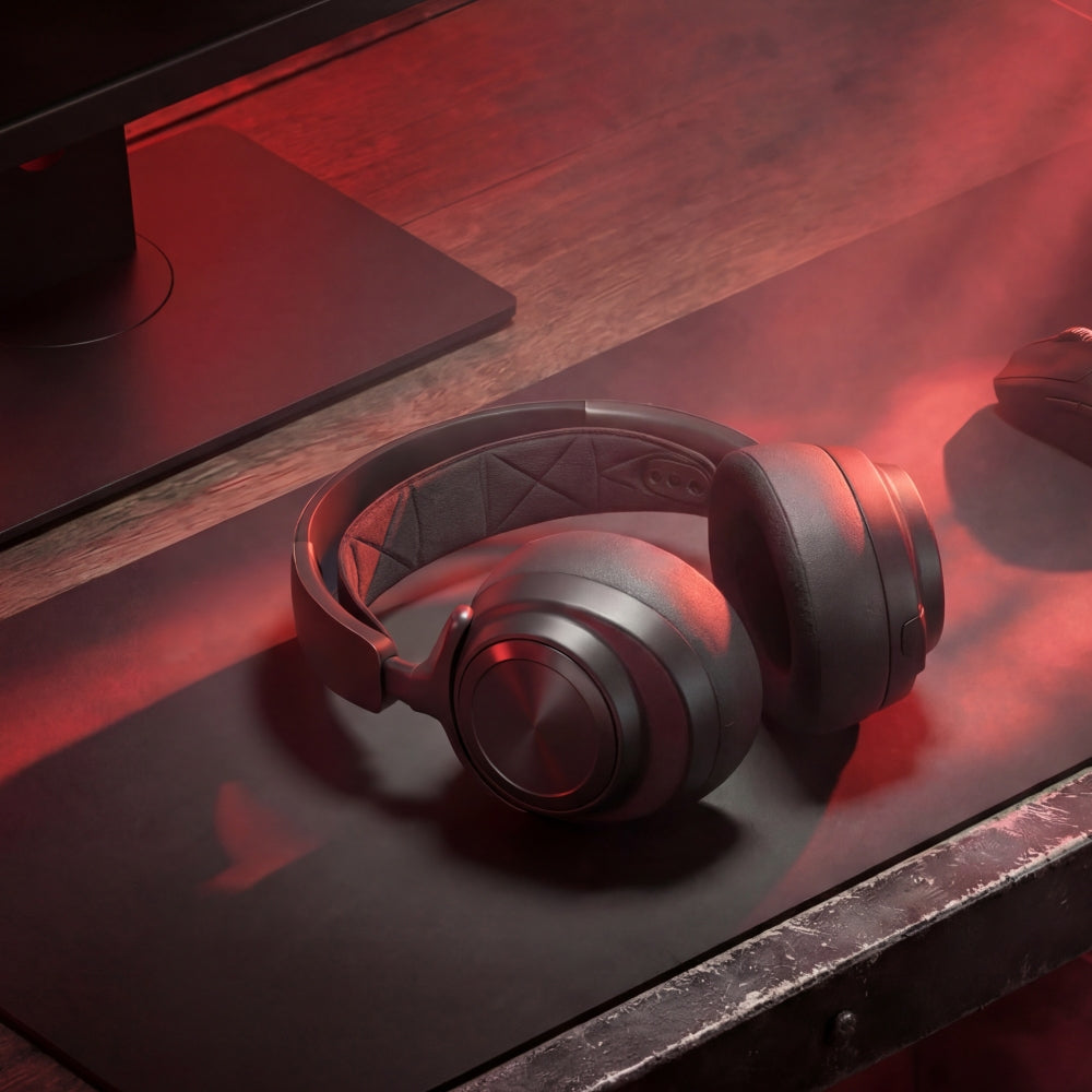Pair of dark replacement earpads on over-ear headphones