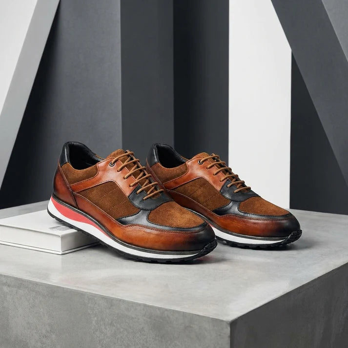 Men's Panel Detail Lace-Up Sneakers