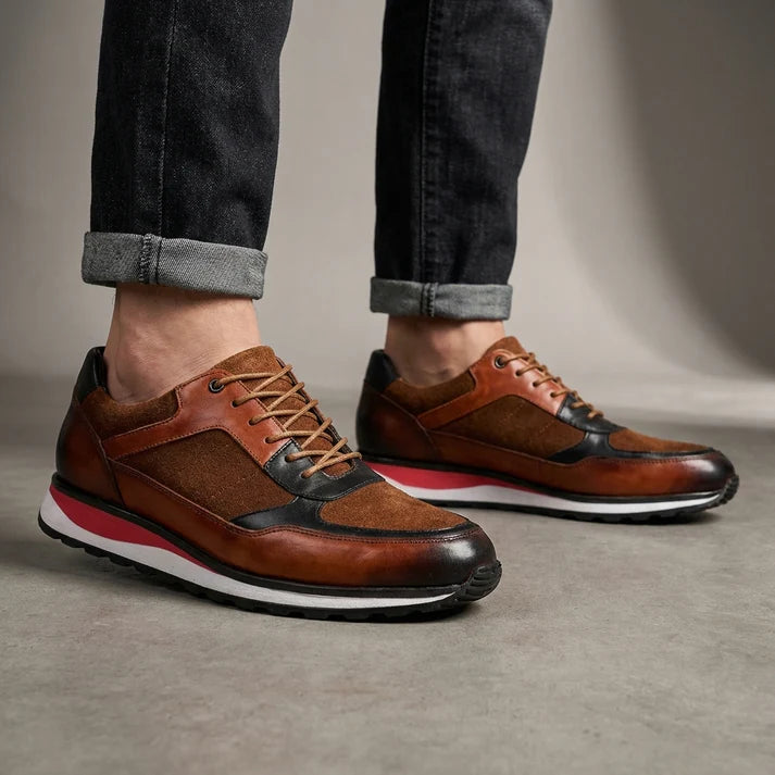 Men's Panel Detail Lace-Up Sneakers