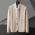 Classic Stand Collar Knit Cardigan