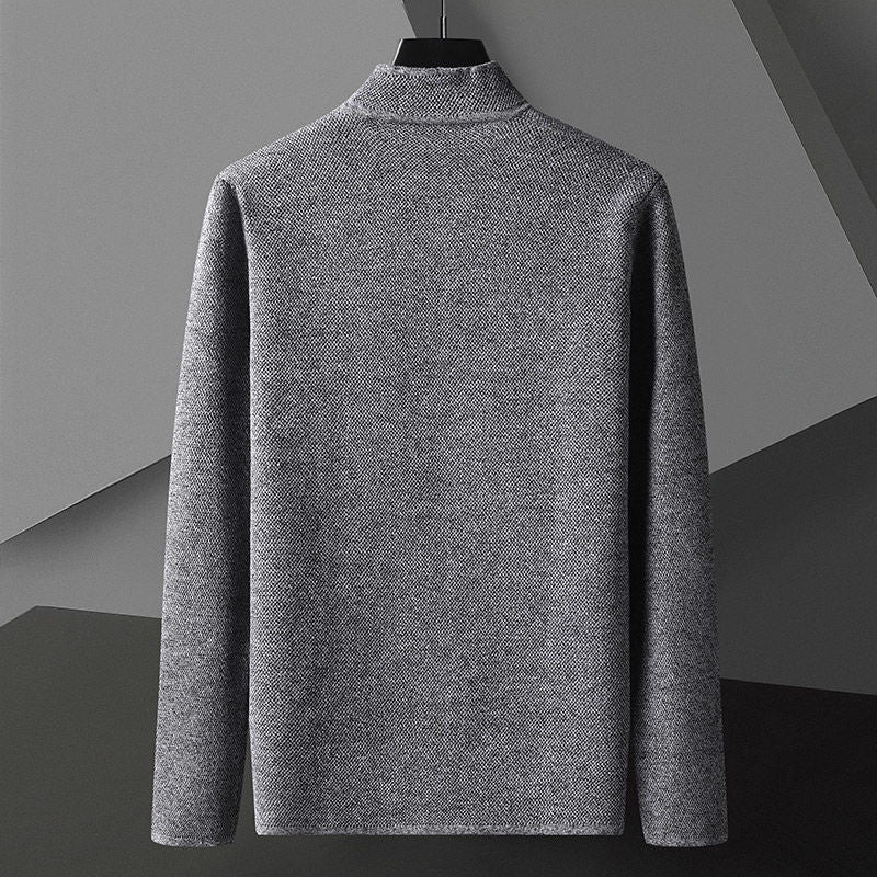 Classic Stand Collar Knit Cardigan