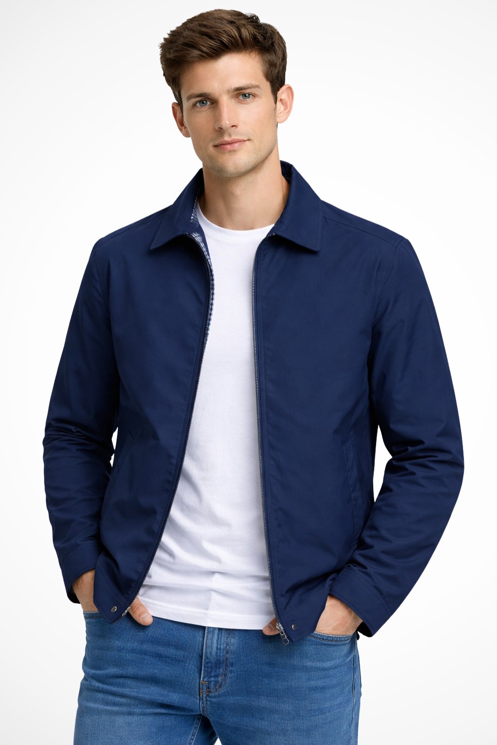 Classic Zip Front Harrington Jacket