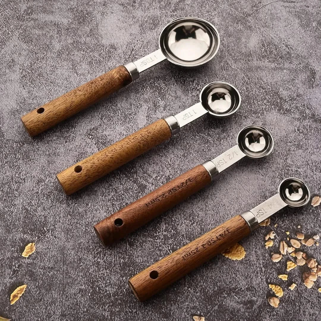 Measuring Spoon Set Wood Handle