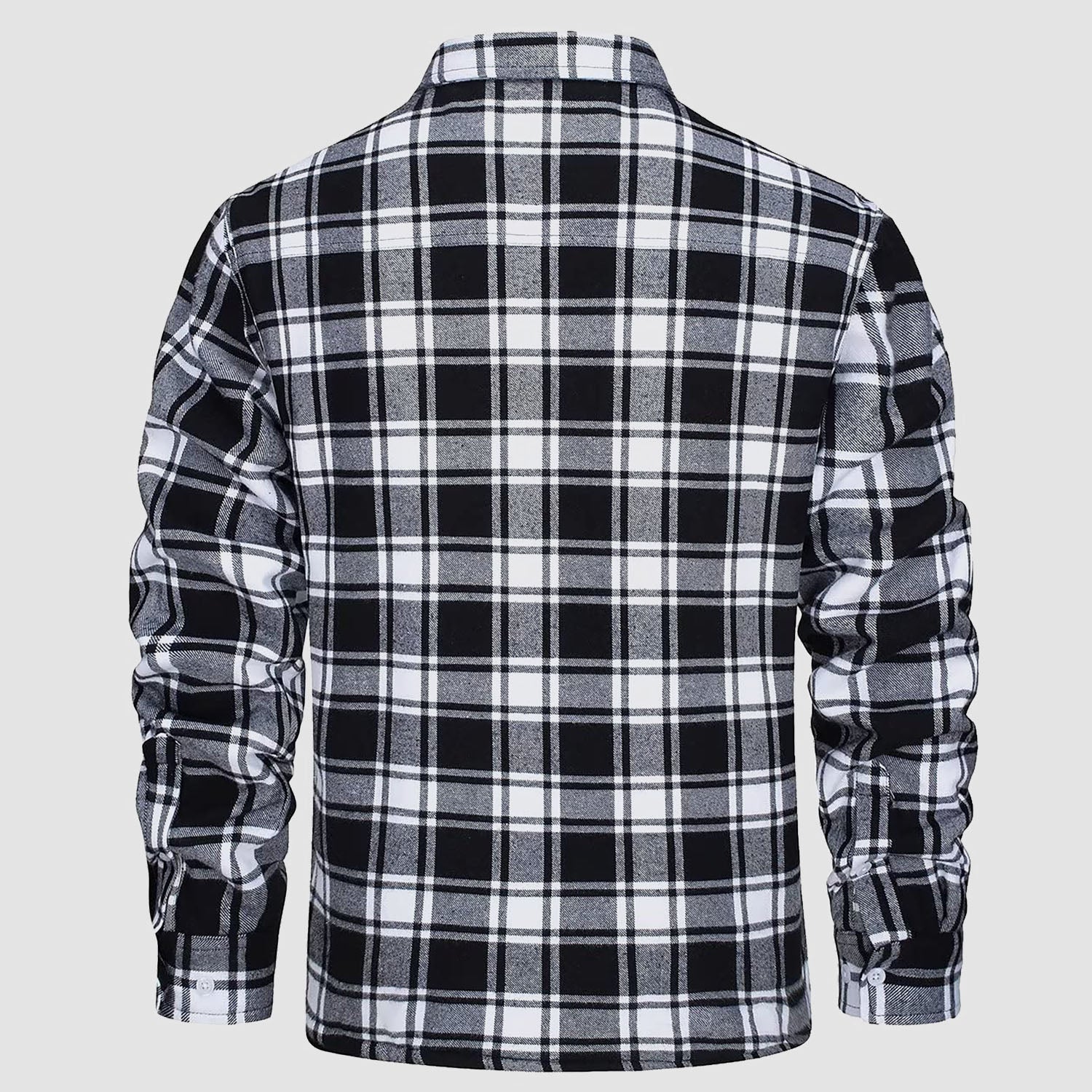 Men's Plaid Fleece Lined Jacket