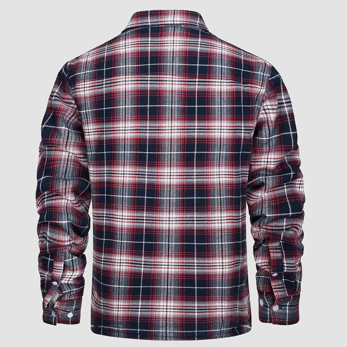 Men's Plaid Fleece Lined Jacket