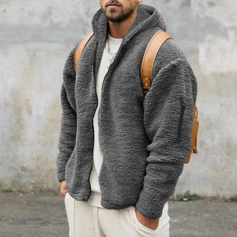 Men's Hooded Sherpa Fleece Jacket
