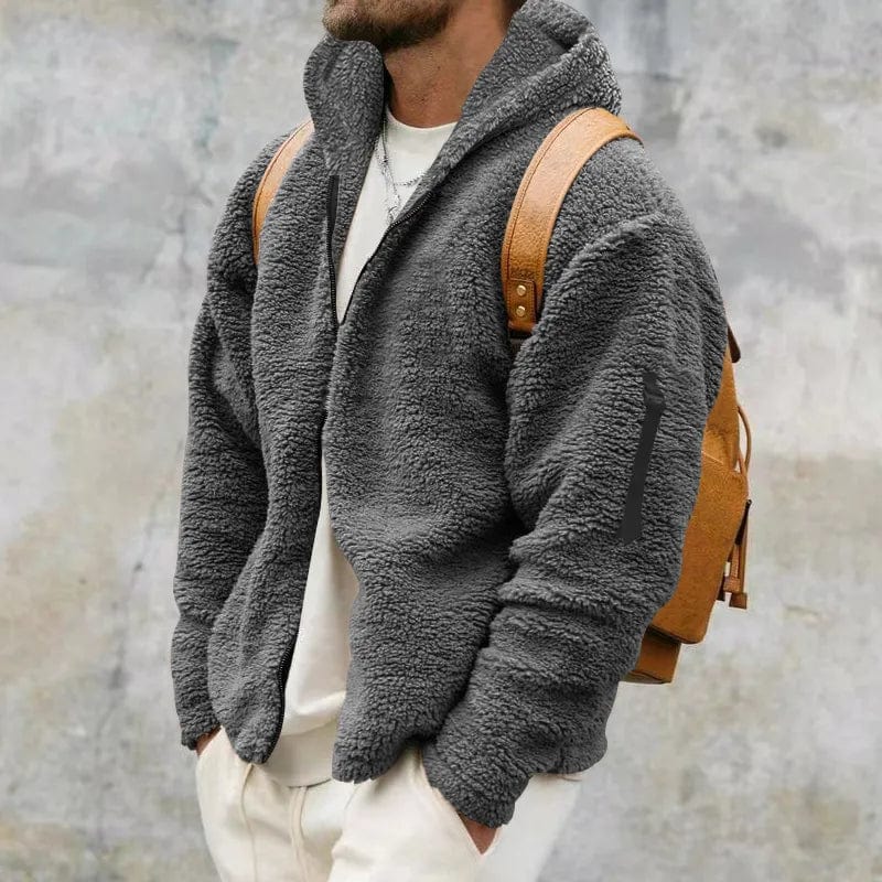 Men's Hooded Sherpa Fleece Jacket