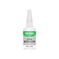 Instant adhesive bottle with green label and white nozzle; high-strength oily glue