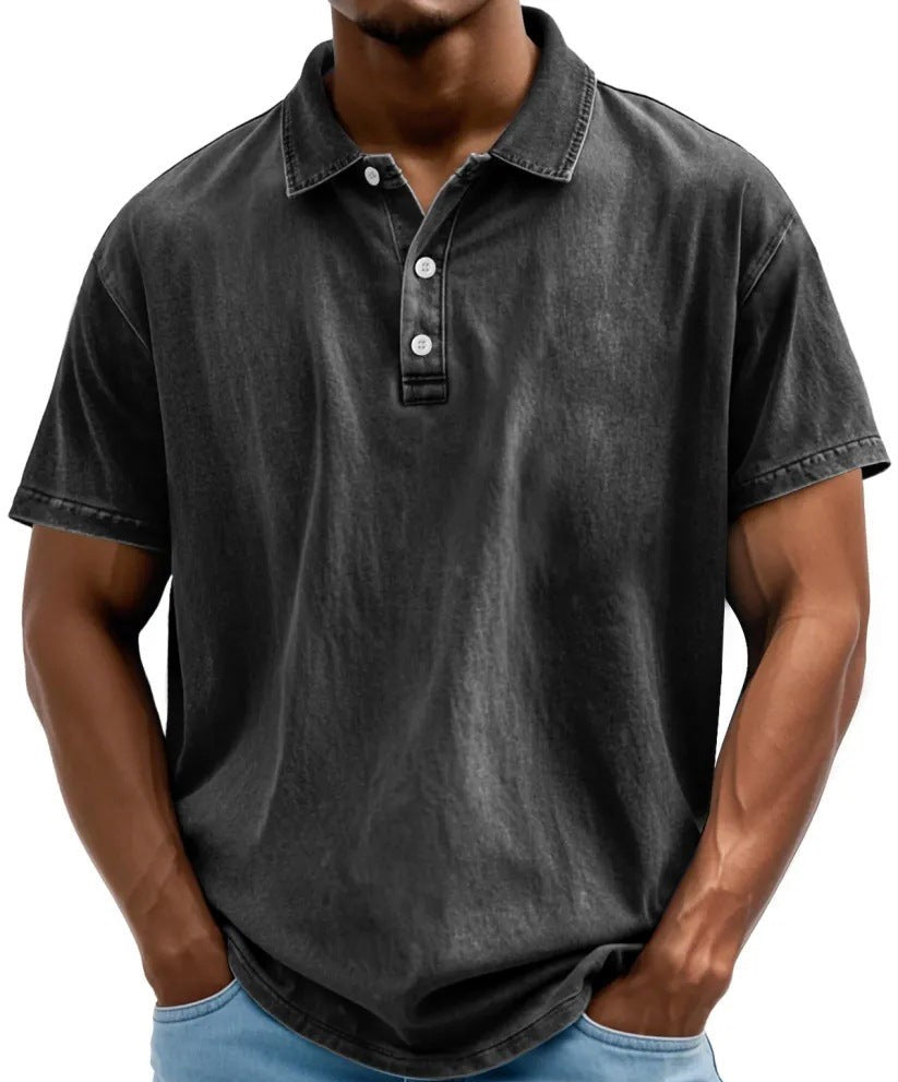Men's Vintage Washed Polo Shirt