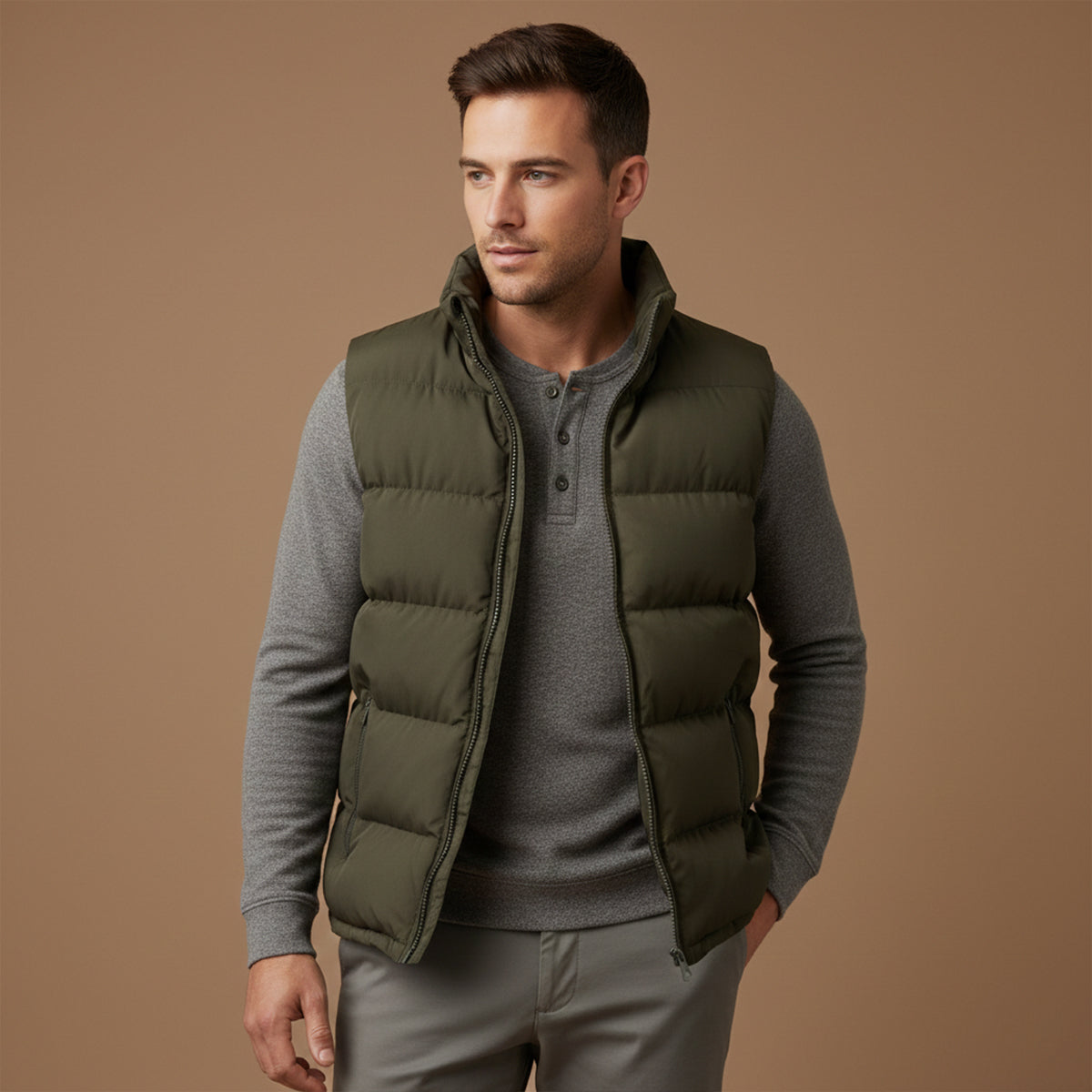 Slim Layering Padded Puffer Vest