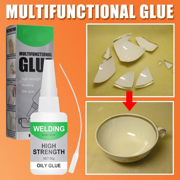 Multipurpose glue bottle with high-strength oily glue for repair pieces