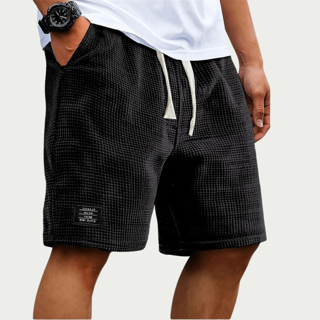 Relaxed-Fit Waffle Knit Shorts